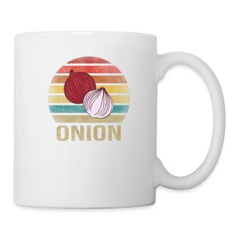 Onion Vegetables Retro Sunset Vintage - Tasse - Weiß - Rechts