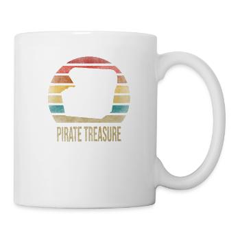 Pirate Treasure Chest Retro Sunset - Mug - white - Right