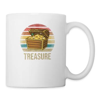 Coffre au trésor pirate Retro Sunset - Mug blanc - blanc - Droite