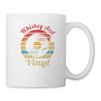 Whisky et vinyle Retro Vintage Music - Mug blanc - blanc - Droite