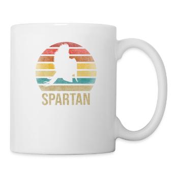 Plumed War Helmet Rome Sparta Retro Sunset - Mug - white - Right