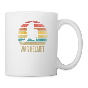 Plumed War Helmet Rome Sparta Retro Sunset - Mug - white - Right