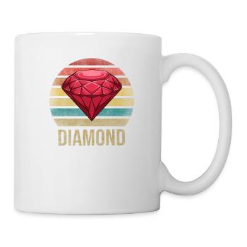 Ruby Gemstone Retro Sunset - Tasse - Weiß - Rechts