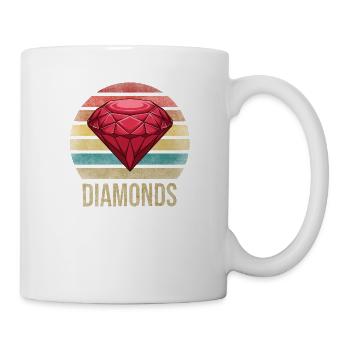 Ruby Gemstone Retro Sunset - Tasse - Weiß - Rechts