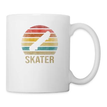 Skateboard Skate Or Die Retro Sunset - Tasse - Weiß - Rechts