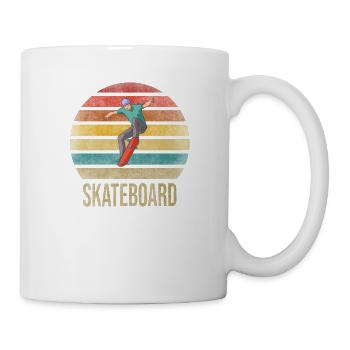 Skateboard Skate Or Die Retro Sunset - Tasse - Weiß - Rechts
