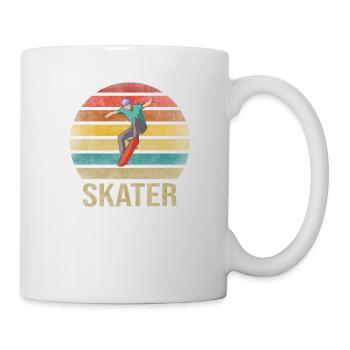Skateboard Skate Or Die Retro Sunset - Tasse - Weiß - Rechts