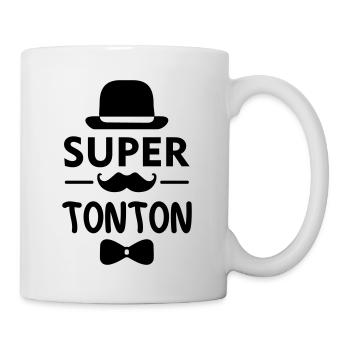 Super Tonton, super oncle, famille, humour, fun - Mug blanc - blanc - Droite