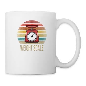 Weight Scale Retro Vintage Sunset - Tasse - Weiß - Rechts