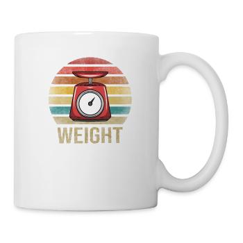 Weight Scale Retro Vintage Sunset - Tasse - Weiß - Rechts