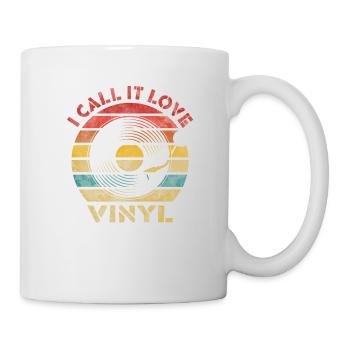 I call it Love Vinyl Retro Vintage Music - Tasse - Weiß - Rechts