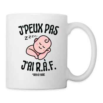 J'peux pas j'ai rien à faire - Mug blanc - blanc - Droite