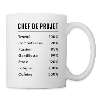 Chef de projet - Mug blanc - blanc - Droite