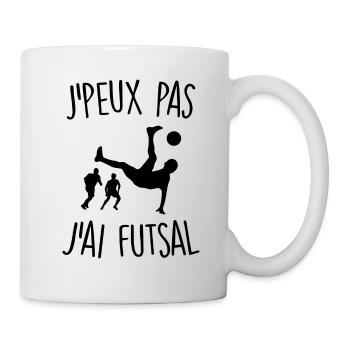 J'peux pas j'ai futsal - Mug blanc - blanc - Droite