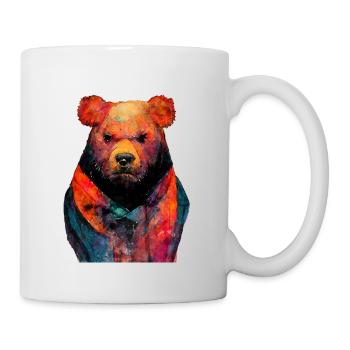 Ours Teddy #bear aquarelle animalière - Mug blanc - blanc - Droite
