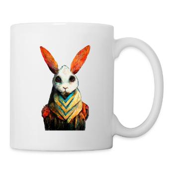 Kaninchen-Aquarellmalerei #rabbit - Tasse - Weiß - Rechts