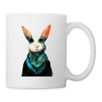 Kaninchen-Aquarellmalerei #rabbit - Tasse - Weiß - Rechts