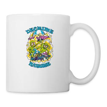 Décrime Nature Champignon Magique Coloré Aliens - Mug blanc - blanc - Droite