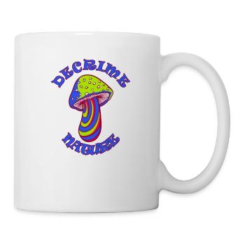 Decrime Nature Colorful Magic Mushroom Trippy - Tasse - Weiß - Rechts