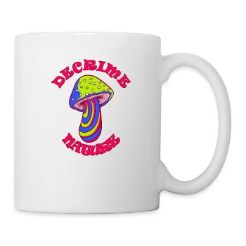 Decrime Nature Colorful Magic Mushroom Trippy - Tasse - Weiß - Rechts