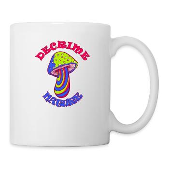 Decrime Nature Champignon Magique Coloré Trippy - Mug blanc - blanc - Droite