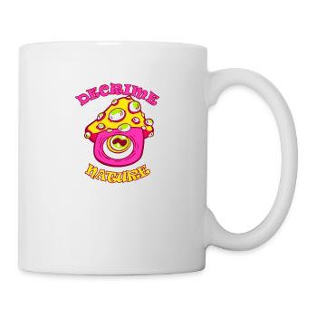 Decrime Nature Colorful Magic Mushroom Trippy - Tasse - Weiß - Rechts