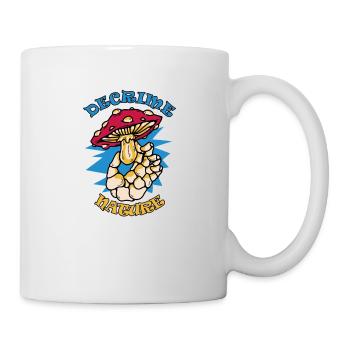 Decrime Nature Colorful Magic Mushroom Skeleton - Mug - white - Right