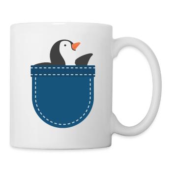 Animal Lovers Zoo Animal Gift Chest Bag Penguin - Mug - white - Right