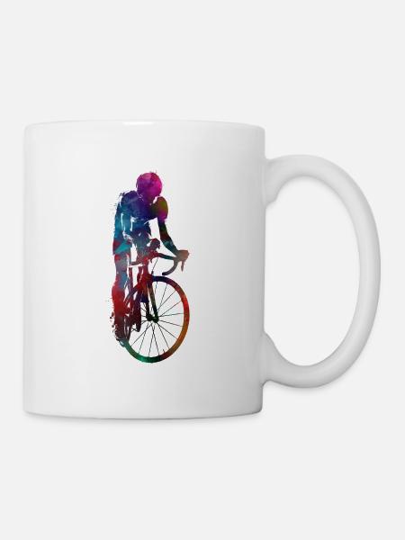 Radfahren Fahrrad Sport Kunst #cycling #sport #biking - Tasse - Weiß