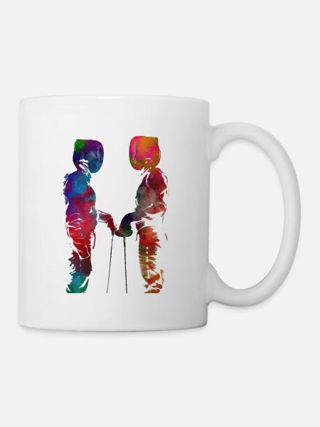 #fencing #sport d’art sportif d’escrime - Mug blanc - blanc