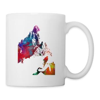 mountaineer climbing sport art #mountaineer #climb - Mug - white - Right