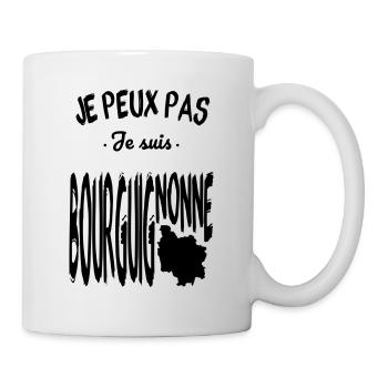 Je peux pas je suis Bourguignonne - Mug blanc - blanc - Droite