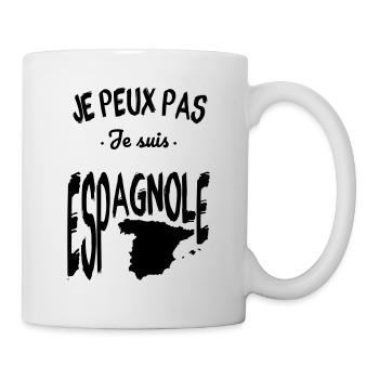 Je peux pas je suis Espagnole - Mug blanc - blanc - Droite