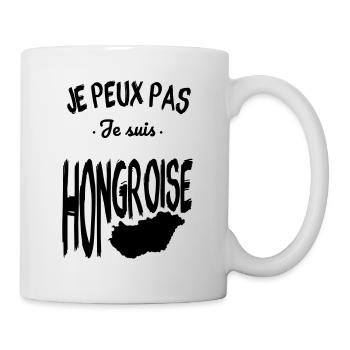 Je peux pas je suis Hongroise - Mug blanc - blanc - Droite