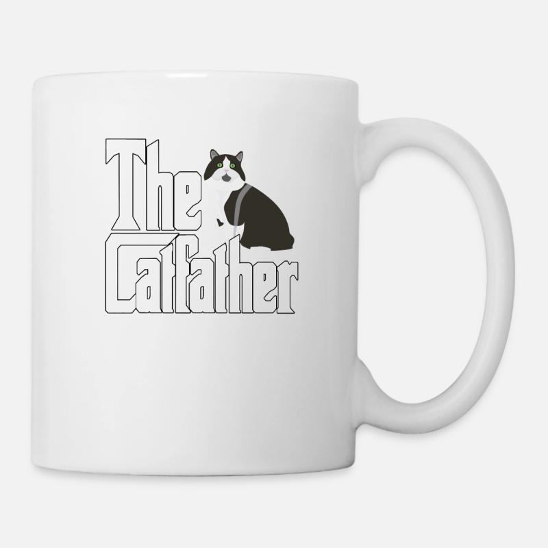 Cat Dad The Catfather Crazy Cat Father Kitty Daddy - Tasse - Weiß