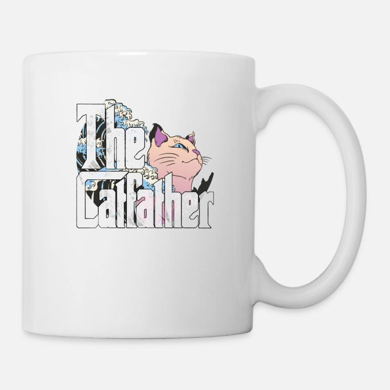 Cat Dad The Catfather Crazy Cat Father Kitty Daddy - Tasse - Weiß
