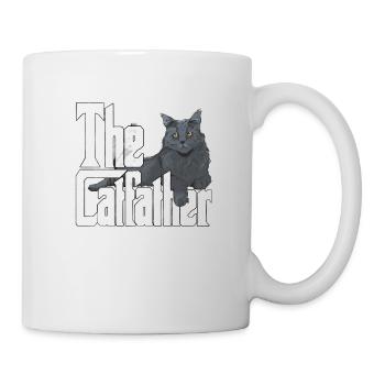 Cat Dad The Catfather Crazy Cat Father Kitty Daddy - Mug blanc - blanc - Droite
