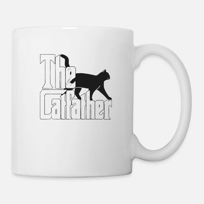 Cat Dad The Catfather Crazy Cat Father Kitty Daddy - Tasse - Weiß