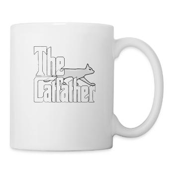 Cat Dad The Catfather Crazy Cat Father Kitty Daddy - Mug blanc - blanc - Droite