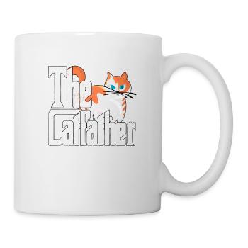Cat Dad The Catfather Crazy Cat Father Kitty Daddy - Mug blanc - blanc - Droite