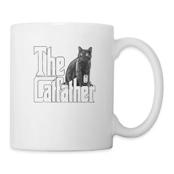 Cat Dad The Catfather Crazy Cat Father Kitty Daddy - Mug blanc - blanc - Droite
