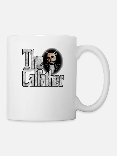 Cat Dad The Catfather Crazy Cat Father Kitty Daddy - Tasse - Weiß