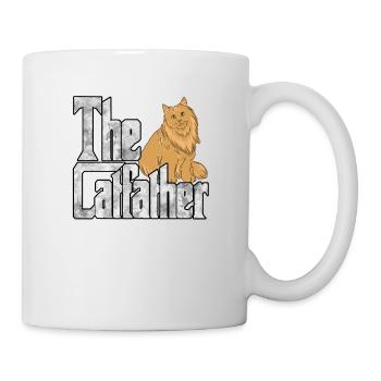 Cat Dad The Catfather Crazy Cat Father Kitty Daddy - Mug blanc - blanc - Droite