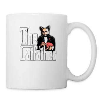 Cat Dad The Catfather Crazy Cat Father Kitty Daddy - Mug blanc - blanc - Droite