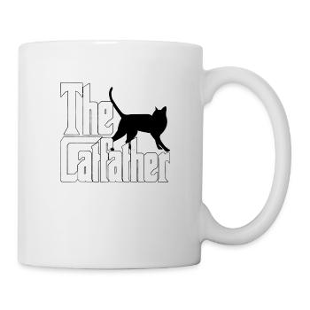 Cat Dad The Catfather Crazy Cat Father Kitty Daddy - Mug blanc - blanc - Droite