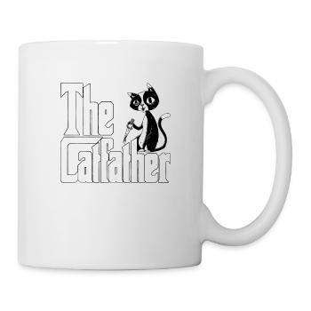 Cat Dad The Catfather Crazy Cat Father Kitty Daddy - Mug blanc - blanc - Droite