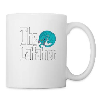 Cat Dad The Catfather Crazy Cat Father Kitty Daddy - Mug blanc - blanc - Droite