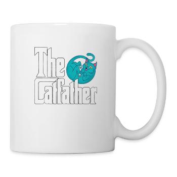 Cat Dad The Catfather Crazy Cat Father Kitty Daddy - Mug blanc - blanc - Droite