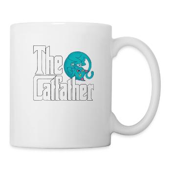 Cat Dad The Catfather Crazy Cat Father Kitty Daddy - Mug blanc - blanc - Droite