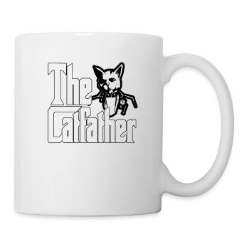 Cat Dad The Catfather Crazy Cat Father Kitty Daddy - Mug blanc - blanc - Droite